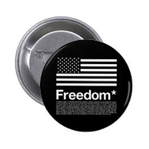 Amerika: Freiheitsbedingungen - Anstecknadel