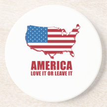 Amerika. Liebe verlässt es oder es Getränkeuntersetzer