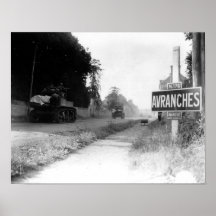 Amerikanische Behälter in Avranches Frankreich Zwe Poster