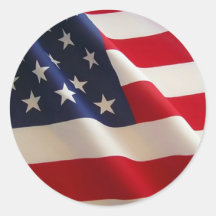 Amerikanische Flagge. Alter Ruhm! Runder Sticker