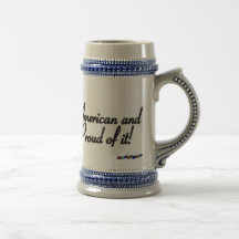 Amerikanische Flagge - amerikanisch und stolz auf  Kaffeetasse