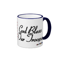 Amerikanische Flagge - Gott segnen unsere Truppen! Kaffeehaferl