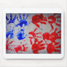amerikanische Flagge handprints 3 Mousepads