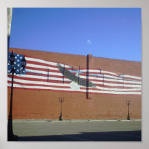 Amerikanische Flagge und Eagle Posterdruck
