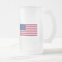 Amerikanische Flaggen-	mattierter Glasbecher Haferl