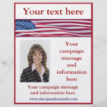 Amerikanische Flaggen-Wahl-Kampagnen-Flyer-Schablo