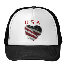 Amerikanische Herz-Flagge Netz Caps