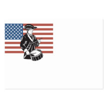 Amerikanische Patriot-Schlagzeuger-US Flagge-Flagg Visitenkartenvorlage