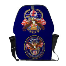 Amerikanische patriotische Reise-Taschen-Ansicht m Kurier Taschen