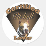 Amerikanische Pitbull-Terrier-Geschenke Runder Sticker