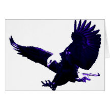 Amerikanische Weißkopfseeadler-Landung Grußkarten