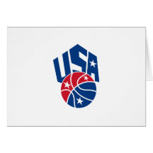 Amerikanischer Basketball-Ball Vereinigter Staaten Grußkarte