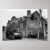 Amerikanischer Behälter in Carentan Frankreich Zwe Posterdrucke