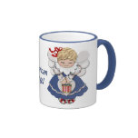 Amerikanischer Engel mit Text Tee Tasse