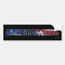 Amerikanischer Held-Autoaufkleber