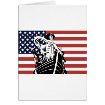 Amerikanischer Patriot-Flaggenrevolutionärsführer Grußkarten
