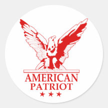 Amerikanischer Patriot (rot) Runde Sticker