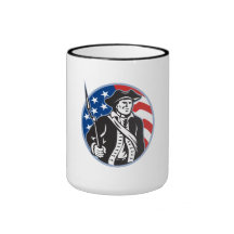 Amerikanischer PatriotMinuteman mit Bajonett-Geweh Teetassen