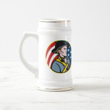 Amerikanischer PatriotMinuteman mit der Flagge Ret Tee Tasse