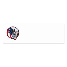 Amerikanischer PatriotMinuteman mit Flagge Visitenkarten