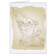 amerikanischer revolutionärer Soldatpatriot Grußkarte