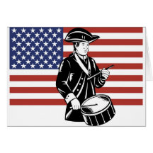 amerikanischer revolutionärer Soldatpatriotschlagz Grußkarten