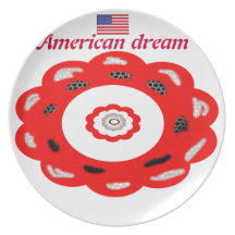 Amerikanischer Traum Flacher Teller