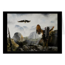 Amerikanischer Ureinwohner Painting~ willkommener  Grußkarten