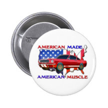 Amerikanisches Muskel-Auto Anstecknadelbutton