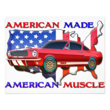 Amerikanisches Muskel-Auto Individuelle Einladungskarten