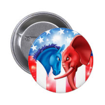 Amerikanisches Politik-Konzept Anstecknadelbuttons