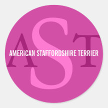 Amerikanisches Staffordshire Terrier Runder Aufkleber