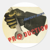 Amerikas Antwort! Produktion Runde Sticker