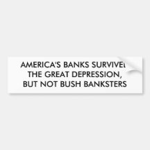AMERIKAS BANKEN ÜBERLEBTEN DIE GROSSE DEPRESSION,… AUTO AUFKLEBER