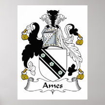 Ames-Familienwappen Poster