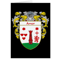 Amor Wappen (überzogen) Grußkarte