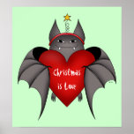 Amorous gotischer Weihnachtsschläger mit rotem Her Poster