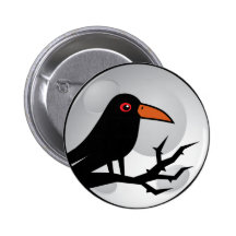 Amsel Goth Rabe/Krähe Button