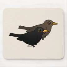 Amsel-Paare Mauspad