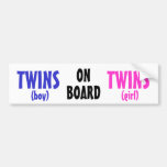 An Bord - der Jungen-/Mädchen-Zwillinge Auto Sticker