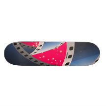 An den Filmen Skateboard Brett