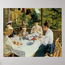 An der Tee-Tabelle 1888 Posterdrucke