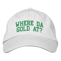 An wo DA-Gold? Bestickte Kappen