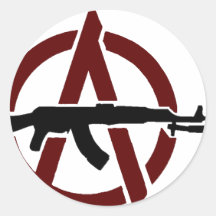 Anarchie!  AK-47rot-Aufkleber