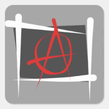 Anarchie-Bürsten-Flagge Stickers
