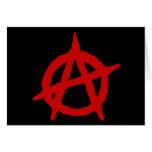 Anarchie im Rot Grußkarte