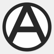 Anarchie-Symbol Runde Sticker