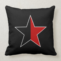 Anarcho Star / black/red & black Zierkissen