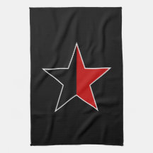 Anarchy Star (schwarz-rot) Handtuch