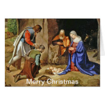 Anbetung der Hirten Weihnachten Grußkarte